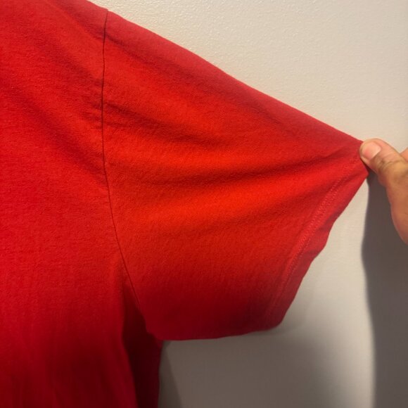 Share Vintage Y2K Distressed Tommy Hilfiger Red Shirt (Men's Large) Nike Adidas - Picture 8 of 9